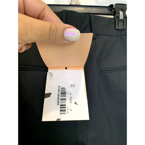 La Ligne Le Black Cigarette Tuxedo Pants Wool Blend NWT Size 4 - Picture 10 of 10